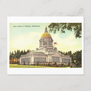 Vintage State Capitol in Olympia, Washington Postcard