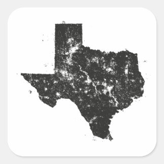 Vintage State Map Silhouette of Texas Stickers