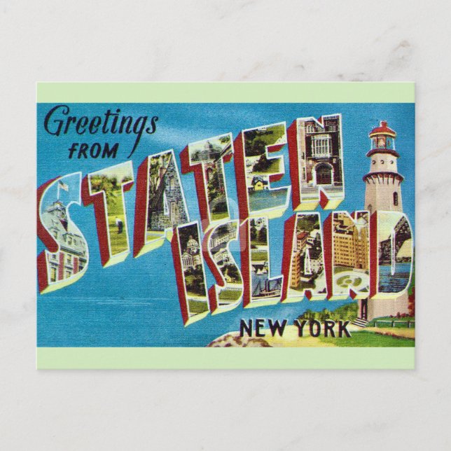 Vintage Staten Island NY  Postcard (Front)