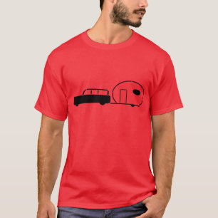 Vintage Station Wagon and RV Trailer T-Shirt