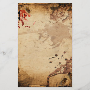 Vintage Stationery with blood stains