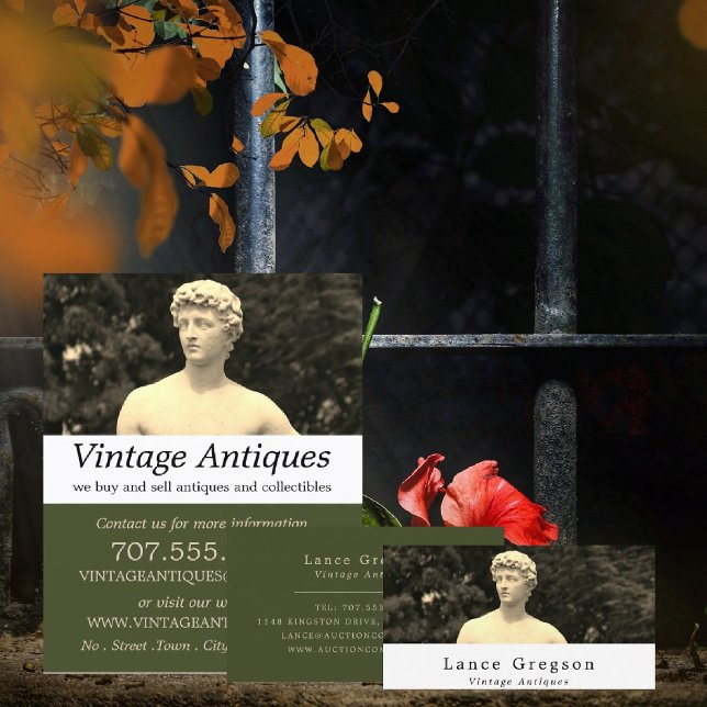 Vintage Statue, Antique Dealer, Store Flyer (Creator Uploaded)