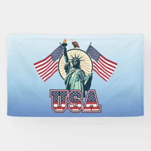 Vintage, Statue of Liberty Banner