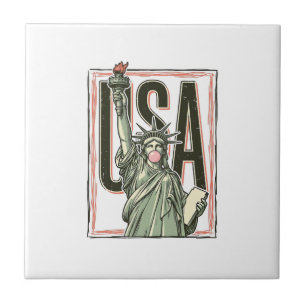 Vintage Statue of Liberty Bubblegum Graphic Tee_1 Tile
