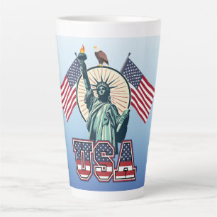 Vintage, Statue of Liberty Latte Mug