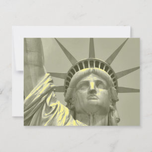Vintage Statue of Liberty New York Close-Up Photo Postcard