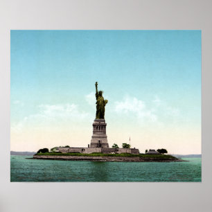 Vintage Statue of Liberty, New York harbour 1905 Poster