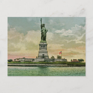 Vintage Statue of Liberty, New York Harbour Postcard