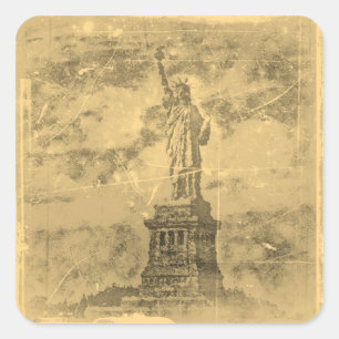 Vintage Statue Of Liberty, New York - Stickers