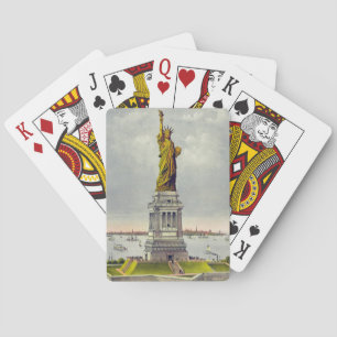 Vintage Statue of Liberty New York Travel Playing Cards