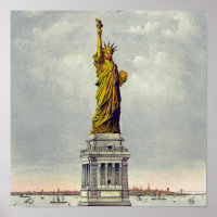Vintage Statue of Liberty New York Travel
