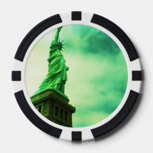 Vintage Statue of Liberty Poker Chips