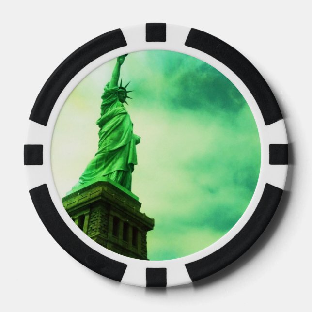 Vintage Statue of Liberty Poker Chips (Front)