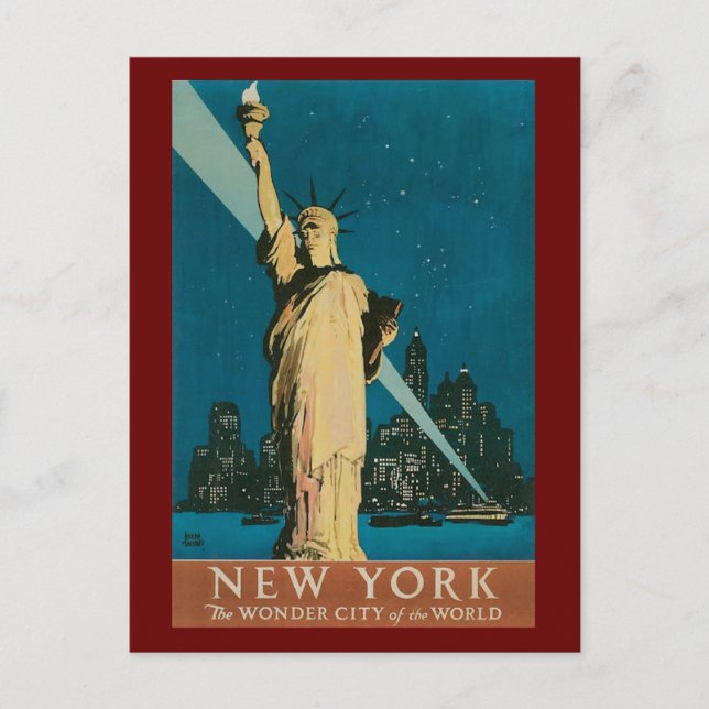 Vintage Statue of Liberty Postcard (Front)