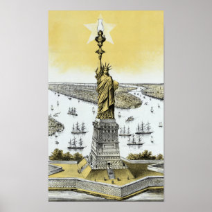 Vintage Statue of Liberty Poster