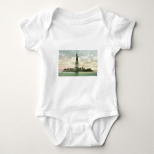 Vintage "Statue of Liberty" Poster. New York. Baby Bodysuit