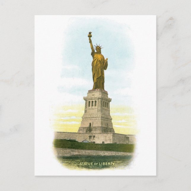 Vintage "Statue of Liberty" Poster Postcard (Front)