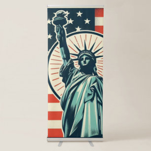 Vintage, Statue of Liberty Retractable Banner