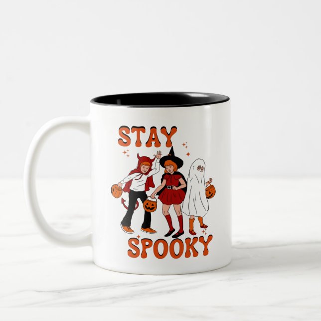 VINTAGE STAY SPOOKY Two-Tone COFFEE MUG (Left)