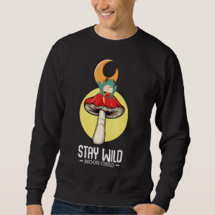 Vintage Stay Wild Moon Child Frog Mushroom Sweatshirt