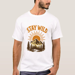 Vintage Stay Wild Mountain Sunset T-Shirt