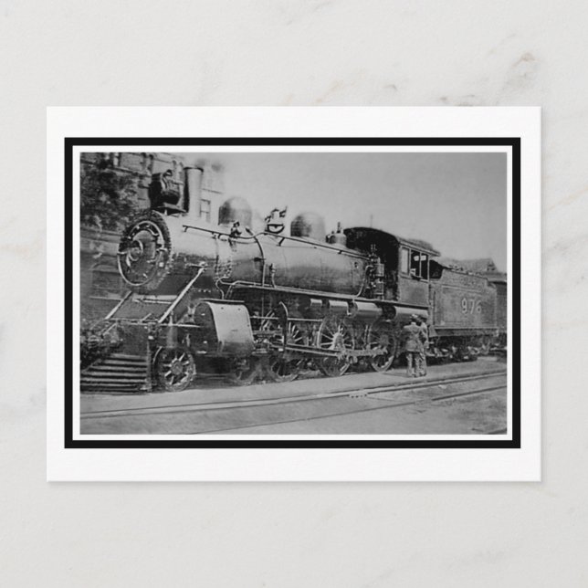 Vintage Steam Engine Locomotive Railroad Postcard (Front)