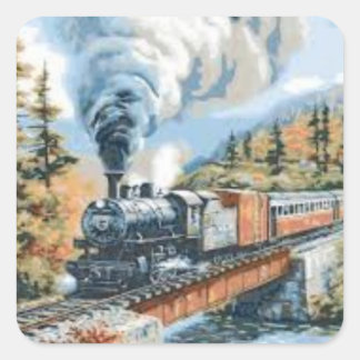 Vintage Steam Engine sticker