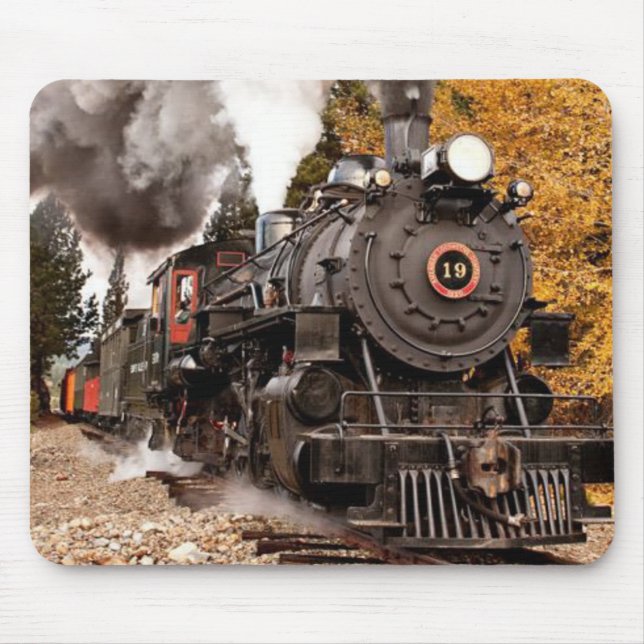 Vintage Steam Engine Train Mouse Mat (Front)