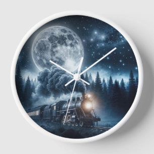 Vintage Steam Locomotive Clock