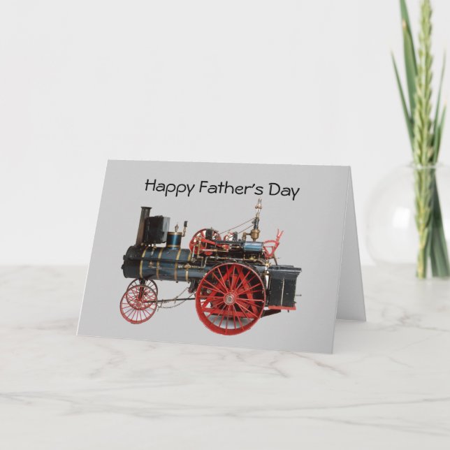 VINTAGE STEAM LOCOMOTIVE FATHER'S DAY CARD (Front)