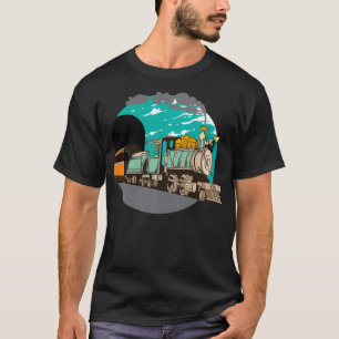 Vintage Steam Locomotive For Railway Enthusiasts T-Shirt