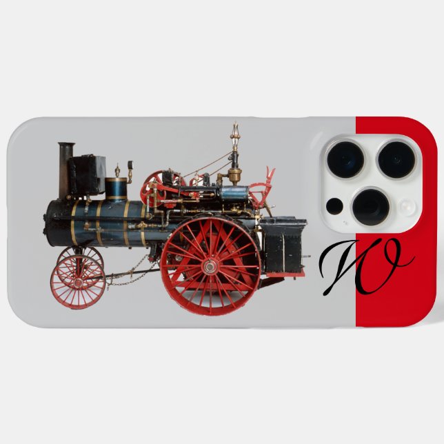 VINTAGE STEAM LOCOMOTIVE MONOGRAM Case-Mate iPhone CASE (Back (Horizontal))
