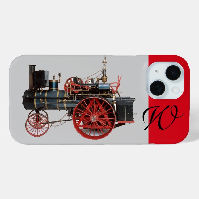 VINTAGE STEAM LOCOMOTIVE MONOGRAM Case-Mate iPhone CASE (Back (Horizontal))