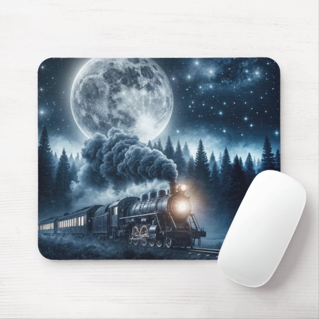Vintage Steam Locomotive Mouse Mat (With Mouse)