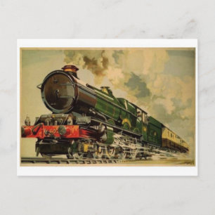 Vintage Steam Locomotive Postcard