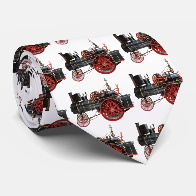 VINTAGE STEAM LOCOMOTIVE TIE (Rolled)