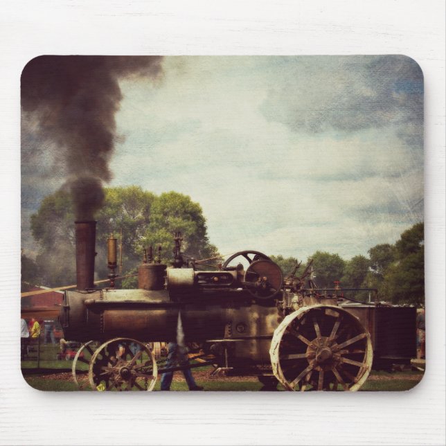 Vintage Steam Power, Vintage Tractor Mouse Mat (Front)