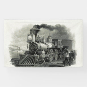 Vintage Steam Train Banner