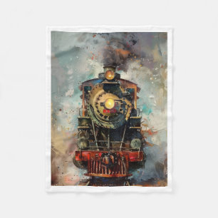 Vintage Steam Train Blanket