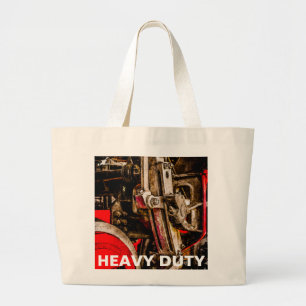 Vintage Steam Train - Driving Gear Large Tote Bag