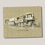 Vintage Steam Train Engine Locomotive Drawing Jigsaw Puzzle<br><div class="desc">Vintage Steam Train for any train enthusiast - - See Lots More Train Theme Gifts in my store - Have a look NOW! - there will be something you love!</div>