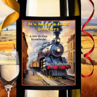 Vintage Steam Train Happy Birthday