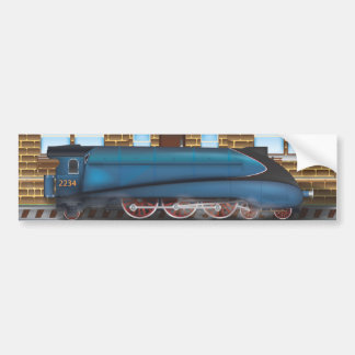 Vintage Steam Train in Station Bumper Sticker