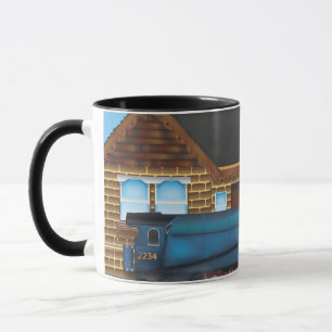 Vintage Steam Train in Station Mug