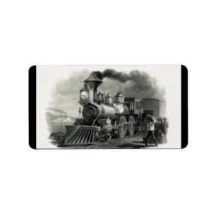 Vintage Steam Train Label