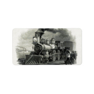 Vintage Steam Train Label
