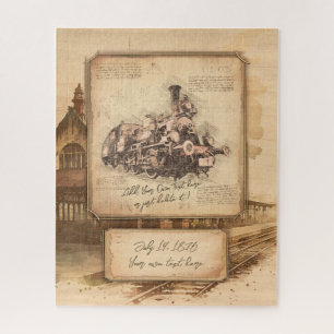 Vintage Steam Train / Locomotive Art. Driver Gift Jigsaw Puzzle