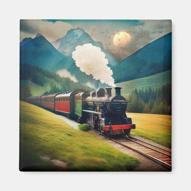 Vintage Steam Train Magnet (Front)