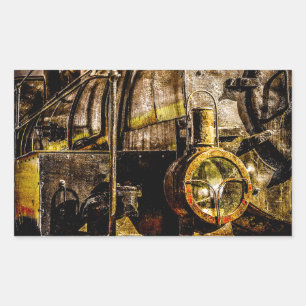 Vintage Steam Train - Old Timer Rectangular Sticker