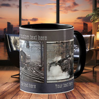Vintage Steam Train Personalised Photo Mug